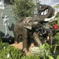 Grand décor de jardin en plein air bronze éléphant statue bangkok